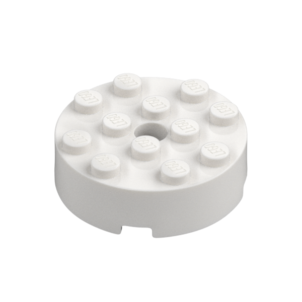 BRICK 4X4 ROUND W. Ø4.9 W. KL.