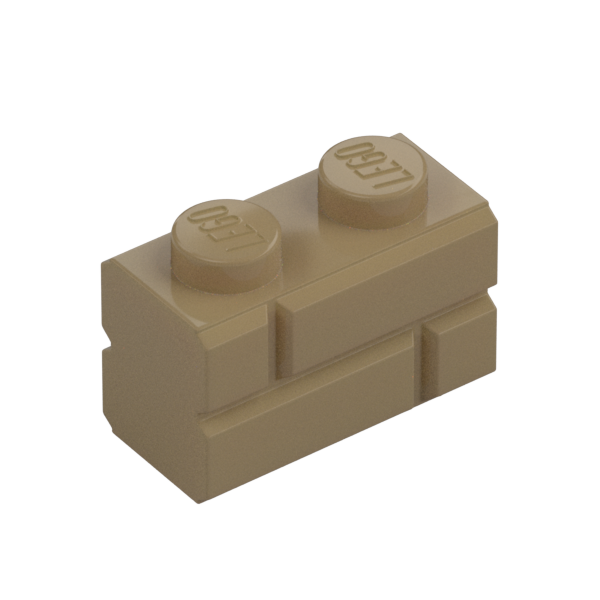 Profile brick 1x2 single gro.