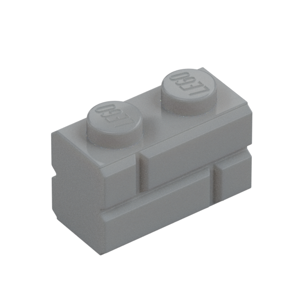 Profile brick 1x2 single gro.