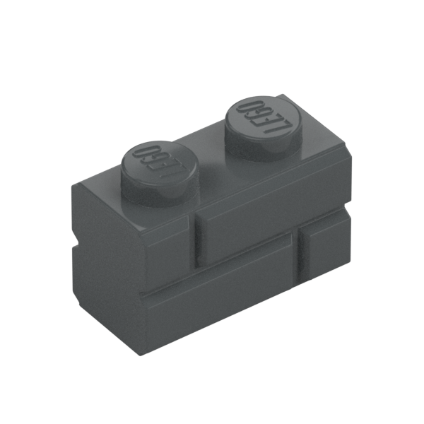 Profile brick 1x2 single gro.