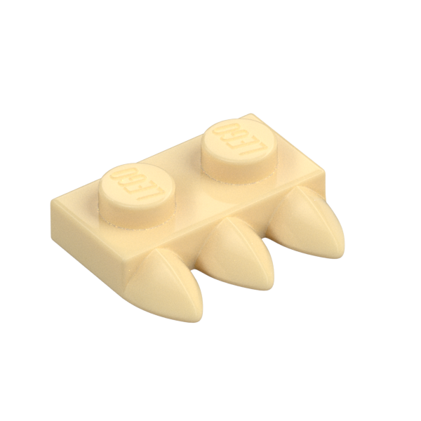 1X2 PLATE WITH 3 TEETH