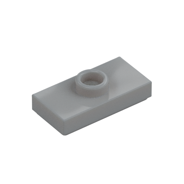 PLATE 1X2 W. 1 KNOB