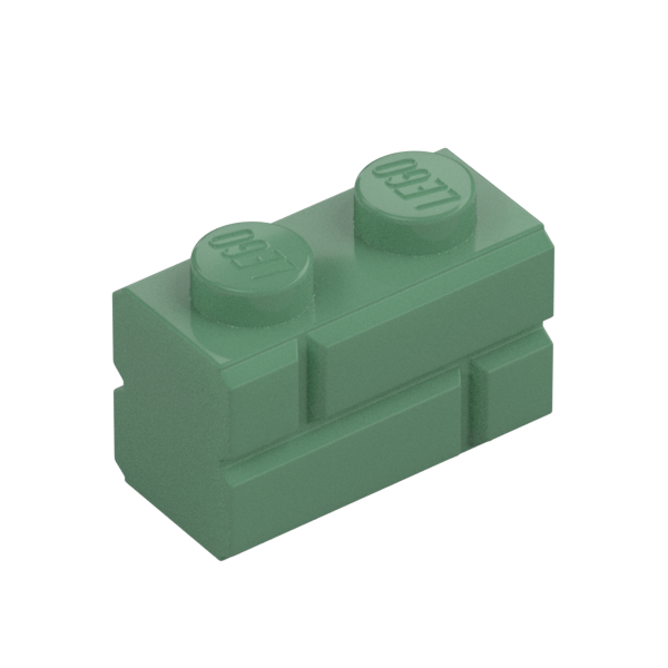 Profile brick 1x2 single gro.