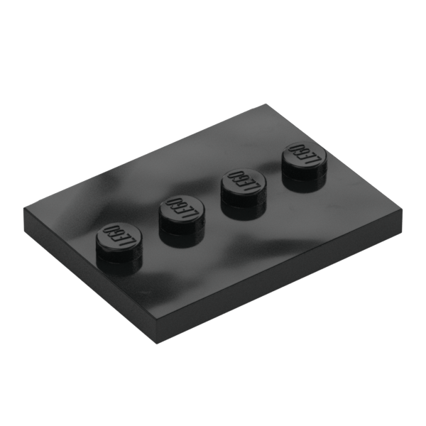 PLATE 3X4 WITH 4 KNOBS