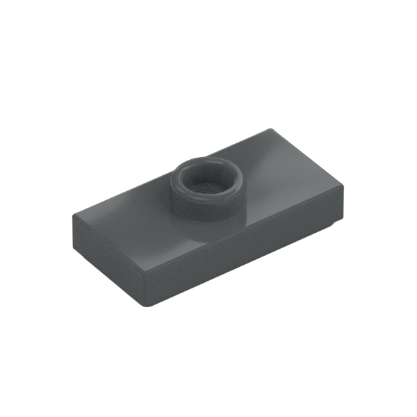PLATE 1X2, W/ 1 KNOB