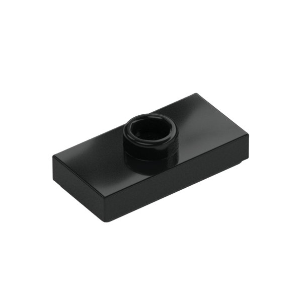 PLATE 1X2, W/ 1 KNOB
