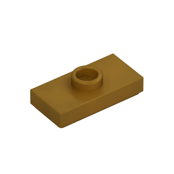 PLATE 1X2, W/ 1 KNOB