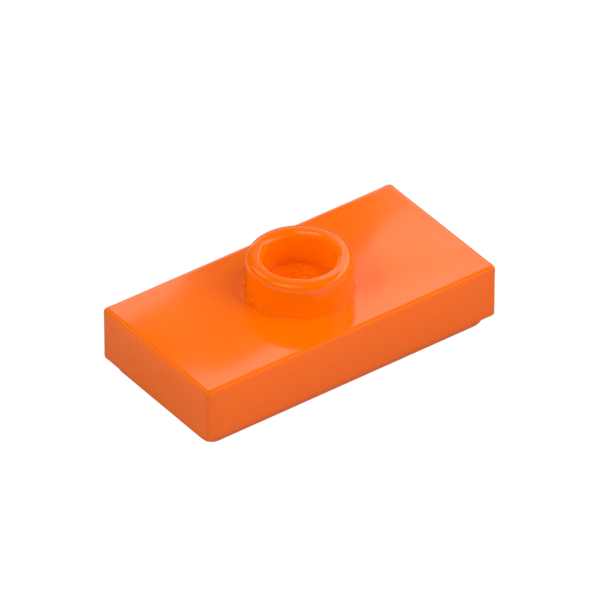 PLATE 1X2, W/ 1 KNOB