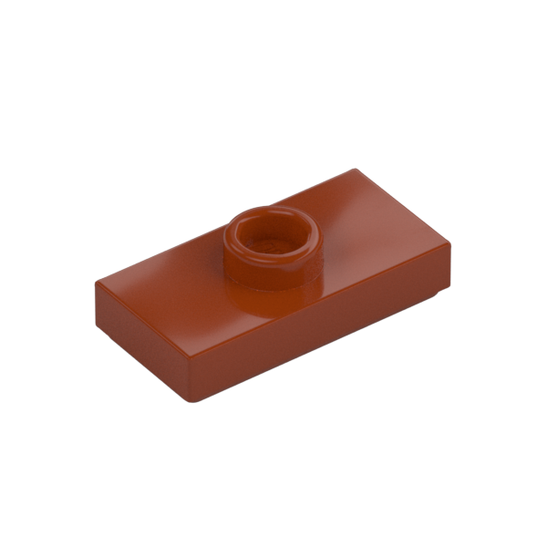 PLATE 1X2, W/ 1 KNOB