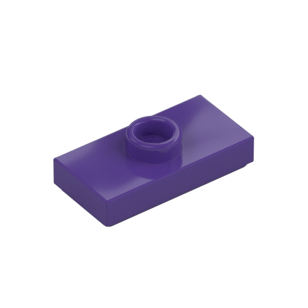 PLATE 1X2, W/ 1 KNOB