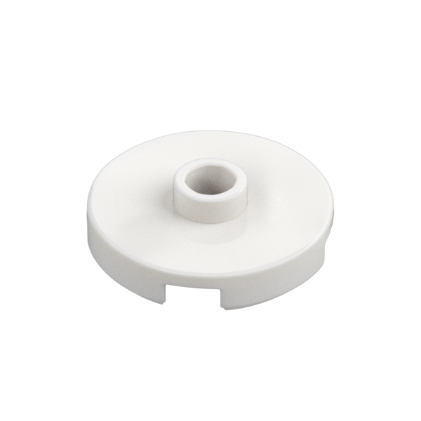 PLATE ROUND W. 1 KNOB