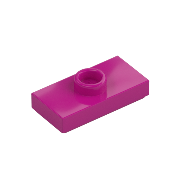 PLATE 1X2 W. 1 KNOB