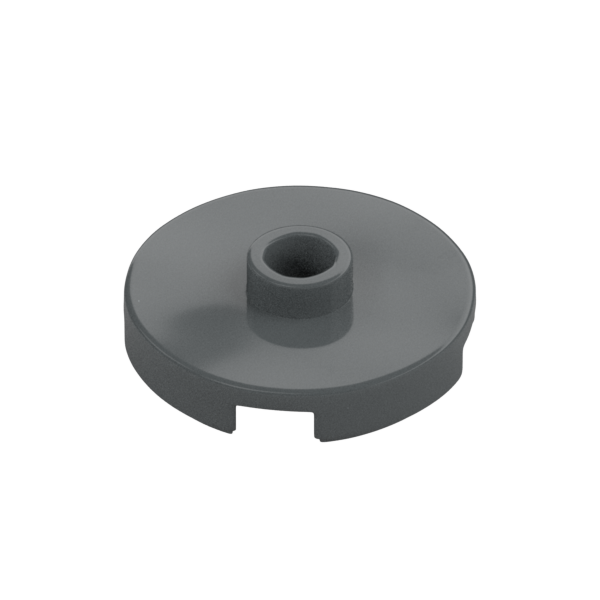 PLATE ROUND W. 1 KNOB