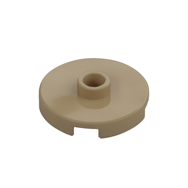 PLATE ROUND W. 1 KNOB