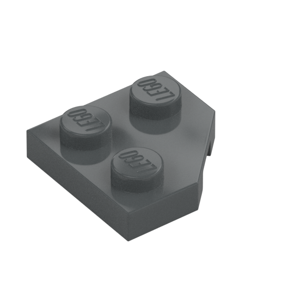 PLATE 2X2, CORNER, 45 DEG.