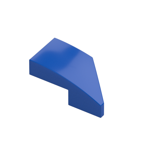 LEFT PLATE 1X2, W/ BOW, 45 DEG. CUT