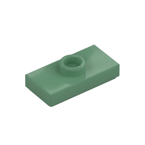 PLATE 1X2, W/ 1 KNOB