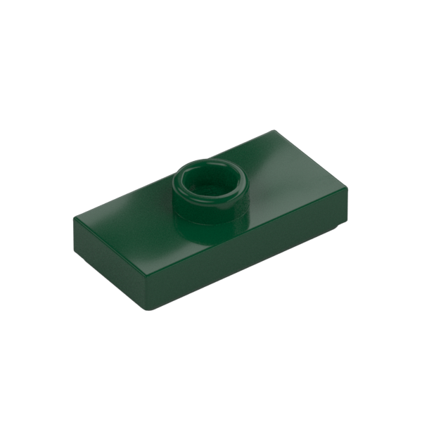 PLATE 1X2, W/ 1 KNOB
