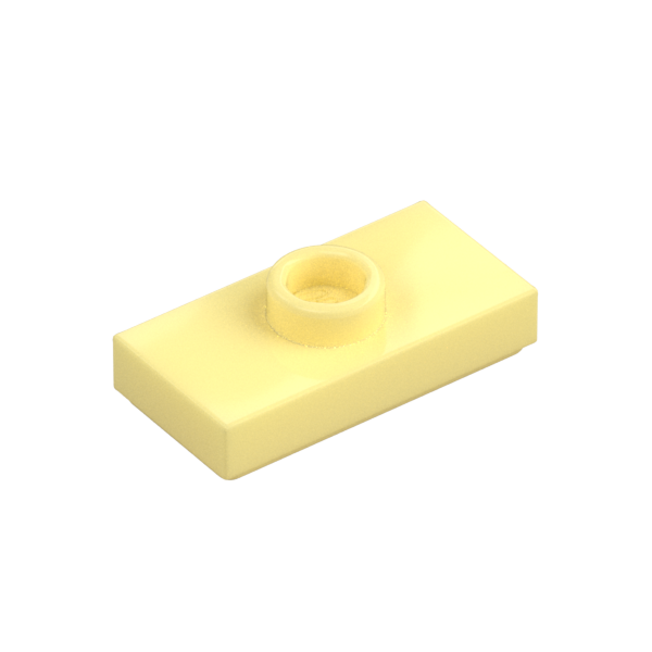 PLATE 1X2, W/ 1 KNOB