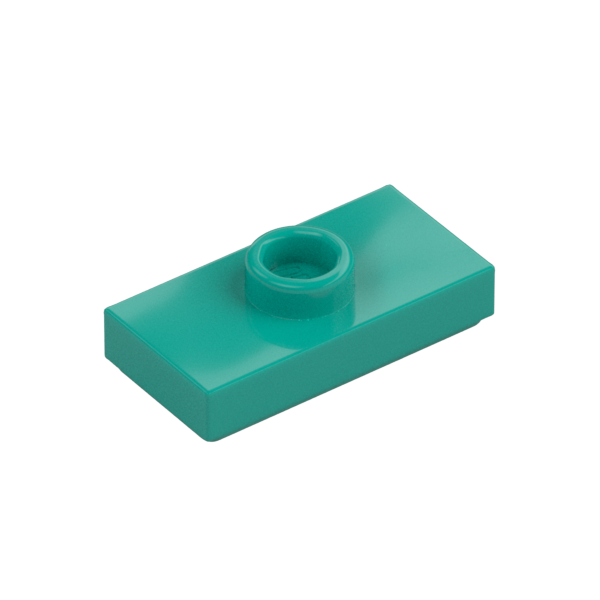 PLATE 1X2, W/ 1 KNOB
