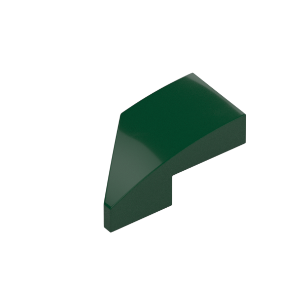 RIGHT PLATE 1X2, W/ BOW, 45 DEG. CUT