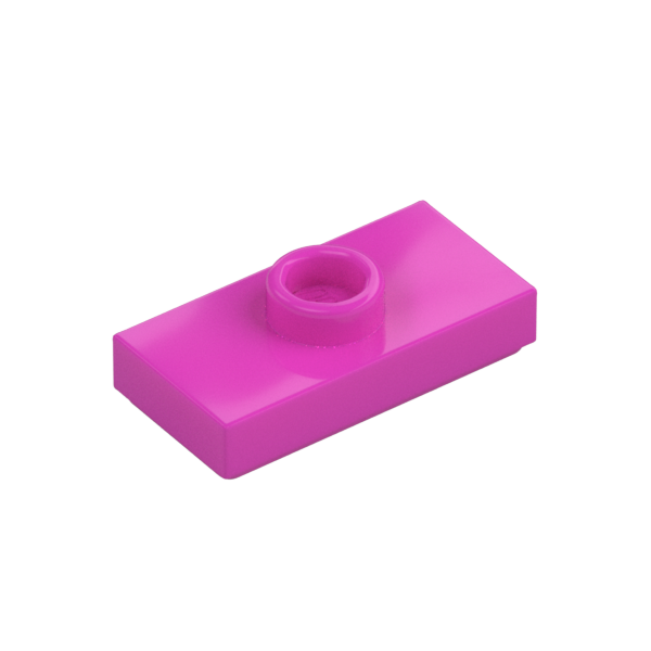 PLATE 1X2, W/ 1 KNOB