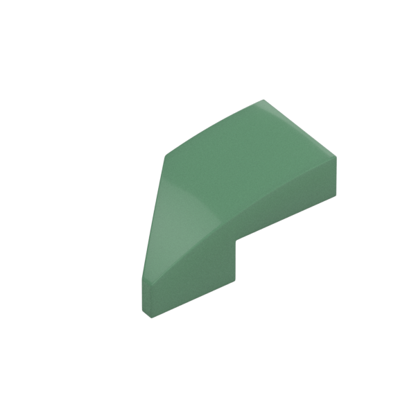 RIGHT PLATE 1X2, W/ BOW, 45 DEG. CUT