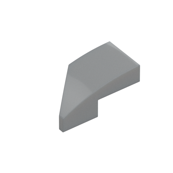 RIGHT PLATE 1X2, W/ BOW, 45 DEG. CUT