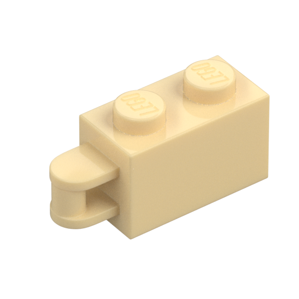 BRICK 1X2, W/ 3.2 SHAFT, VERT. END