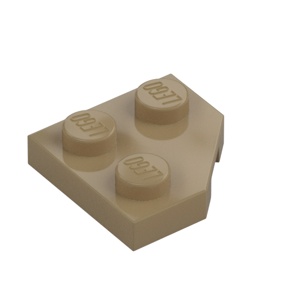 PLATE 2X2, CORNER, 45 DEG.