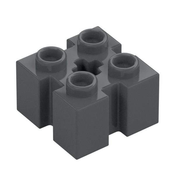 BRICK 2X2 W/GROOVE A.CR.HOLE