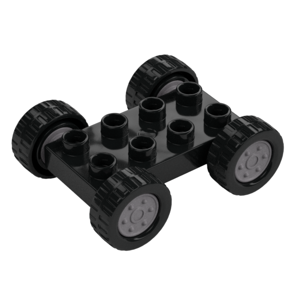 WHEEL BASE 2X4 Ø 26,8, W/ WHEEL