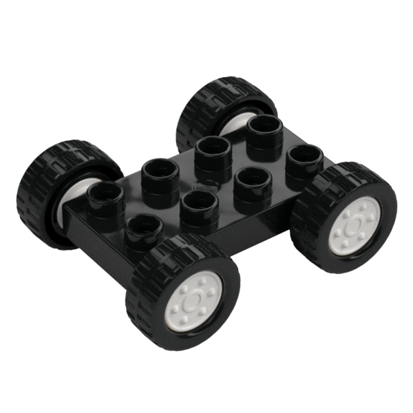 WHEEL BASE 2X4 Ø 26,8, W/ WHEEL