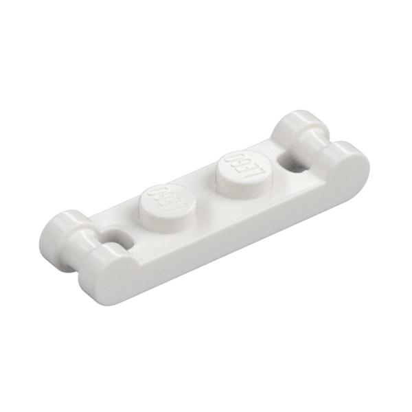 Plate 1x2 w. 2 shafts ø 3.2
