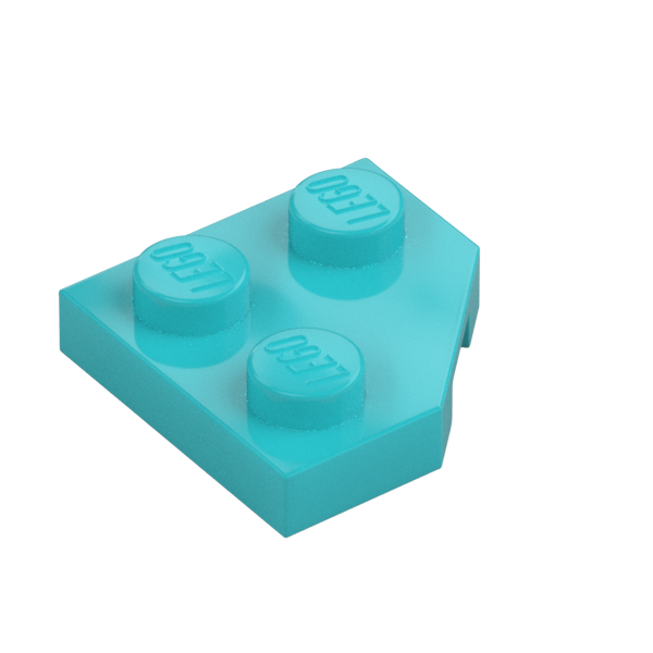 PLATE 2X2, CORNER, 45 DEG.