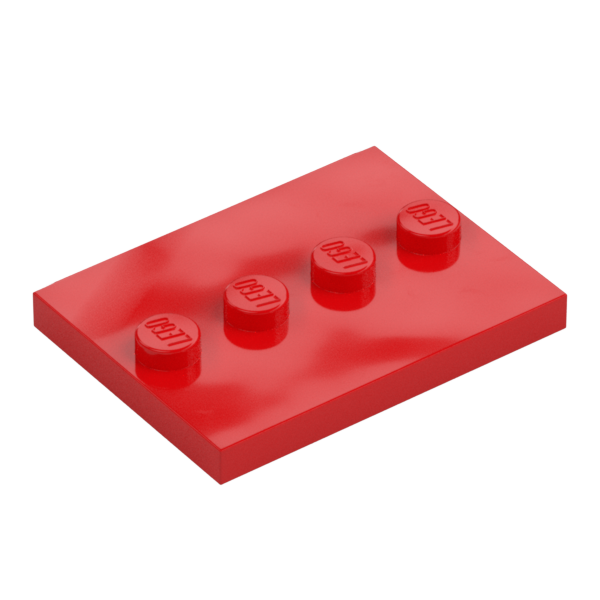 PLATE 3X4 WITH 4 KNOBS