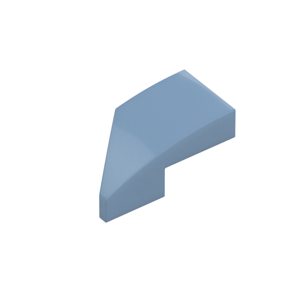 RIGHT PLATE 1X2, W/ BOW, 45 DEG. CUT