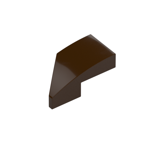 RIGHT PLATE 1X2, W/ BOW, 45 DEG. CUT