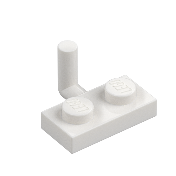 PLATE 1X2 W. VERTICAL SCHAFT