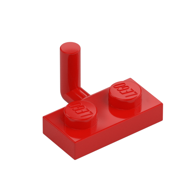 PLATE 1X2 W. VERTICAL SCHAFT