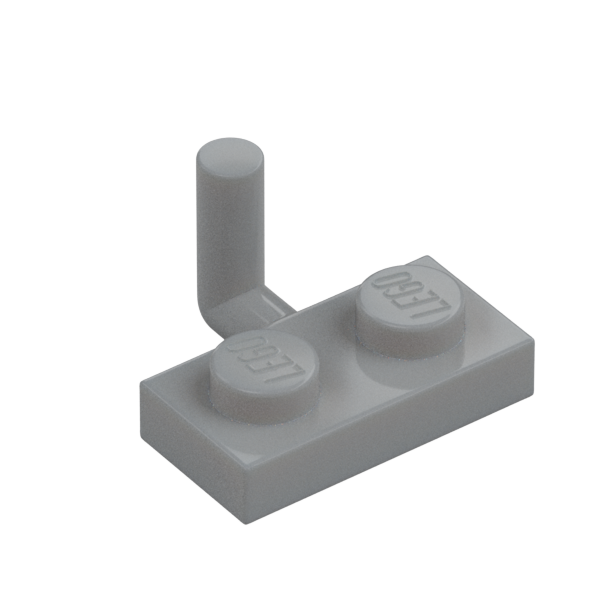PLATE 1X2 W. VERTICAL SCHAFT