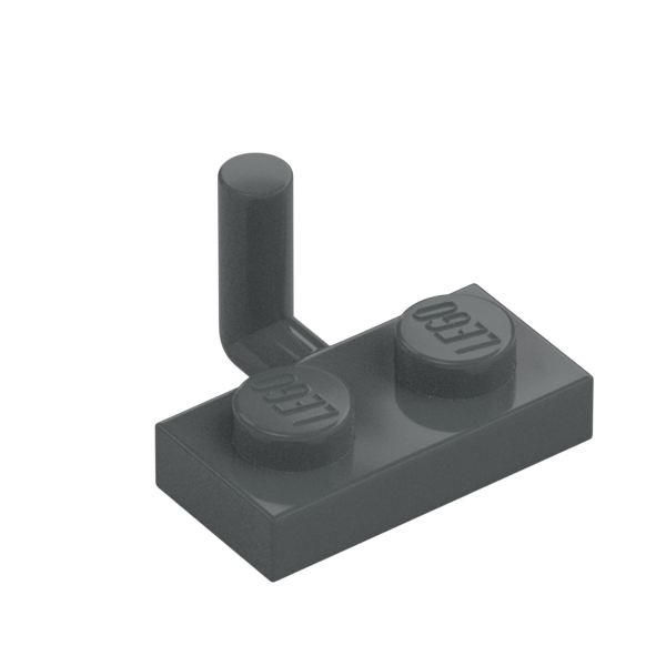 PLATE 1X2 W. VERTICAL SCHAFT