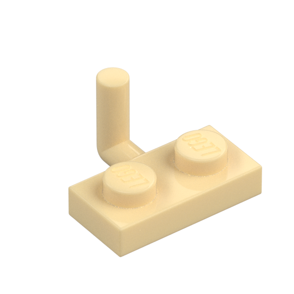 PLATE 1X2 W. VERTICAL SCHAFT