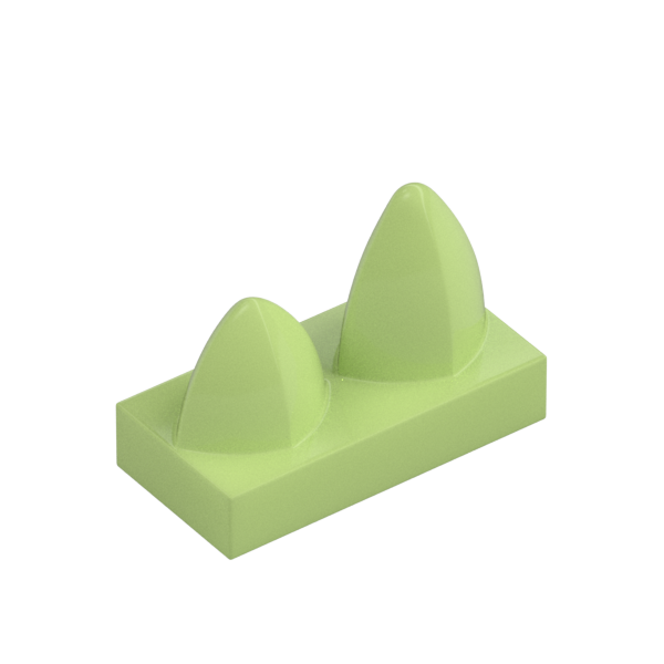 PLATE 1X2 W/ 2 VERT. TEETH