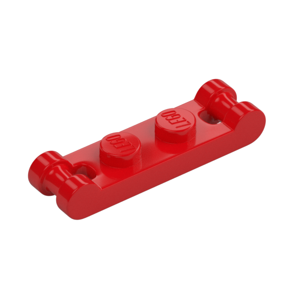 Plate 1x2 w. 2 shafts ø 3.2