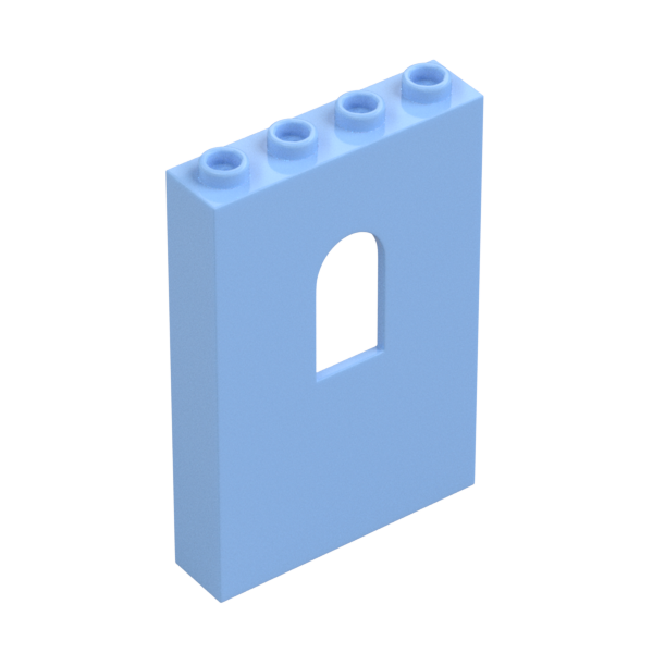 WALL 1X4X5 W/BOWED SLIT