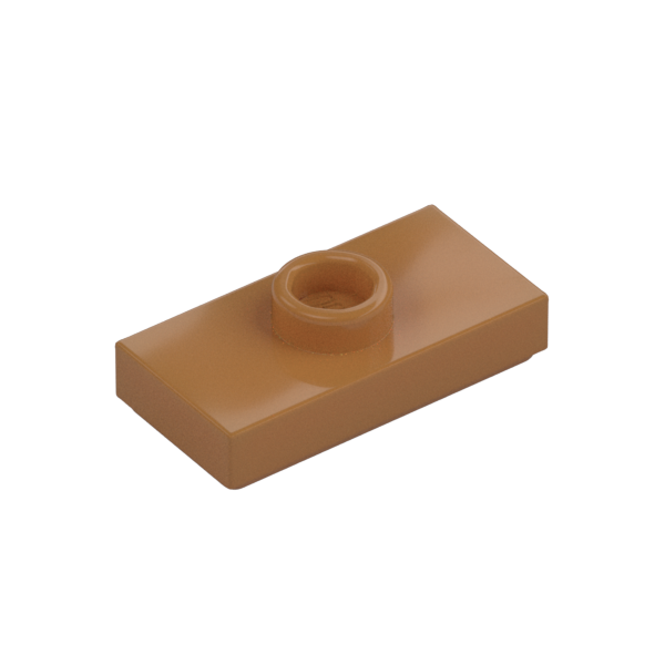 PLATE 1X2, W/ 1 KNOB