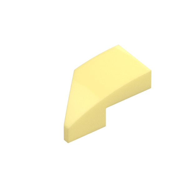 RIGHT PLATE 1X2, W/ BOW, 45 DEG. CUT