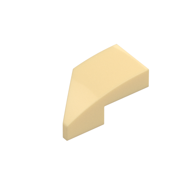 RIGHT PLATE 1X2, W/ BOW, 45 DEG. CUT