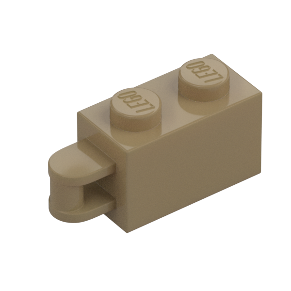 BRICK 1X2, W/ 3.2 SHAFT, VERT. END
